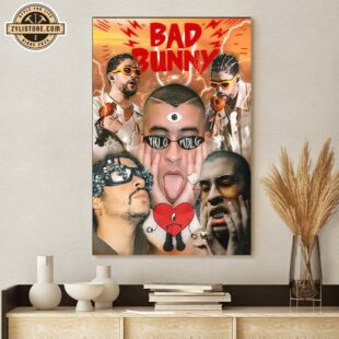 Bad Bunny Most Wanted Tour 2024 Essential Poster Canvas