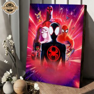 Spider-Man Beyond The Spider-Verse Marvel Movie Poster Canvas