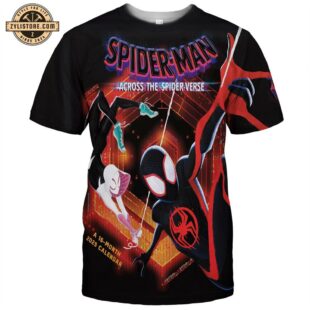 Spider-Man Beyond the Spider-Verse Poster Marrvel 3D All Over Print T-Shirt