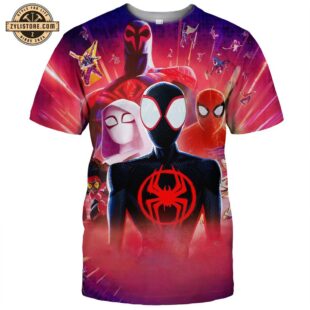 Spider-Man Beyond the Spider-Verse Poster Movie 3D All Over Print T-Shirt