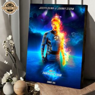 The Fantastic Four Joseph Quinn Is Johnny Storm Poster Canvas