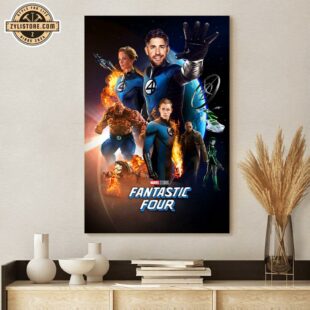 The Fantastic Four Movie 2025 Poster Canvas