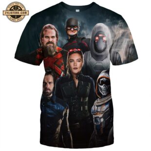 Thunderbolts 2025 Movie Poster All Over Print T-Shirt