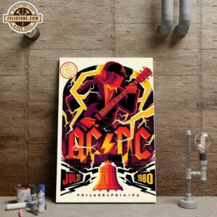 ACDC Music Band Guitar Canvas Poster Wall Art