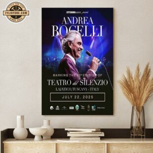 Andrea Bocceli Music Tour July 2025 Lajatico Tuscany Italy Poster Canvas