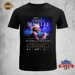 Andrea Bocceli Music Tour July 2025 Lajatico Tuscany Italy Unisex T-Shirt