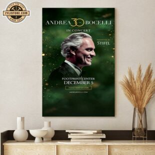 Andrea Bocelli 30th Anniversary In Concert Poster Canvas