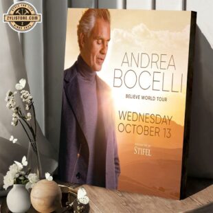 Andrea Bocelli Believe World Tour Poster Canvas