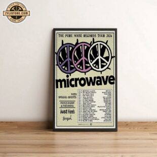 Benquad The Pure Noise Records Tour 2024 Microwave Tour Poster Canvas