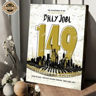 Billy Joel 6-8-24 MSG New York Event Poster Canvas Wall Art