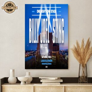 Billy Joel & Sting to Perform on February 8, 2025 Indianapolis, IN Poster Canvas