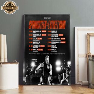 Bruce Springsteen Music Tour 2025 Poster Canvas