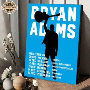 Bryan Adams India Tour 2024 Poster Canvas