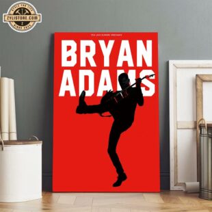 Bryan Adams Music Tour 2024 Poster Canvas