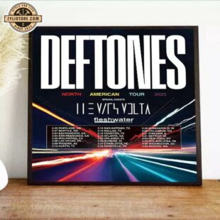 Deftones North American Tour 2025 Poster Canvas