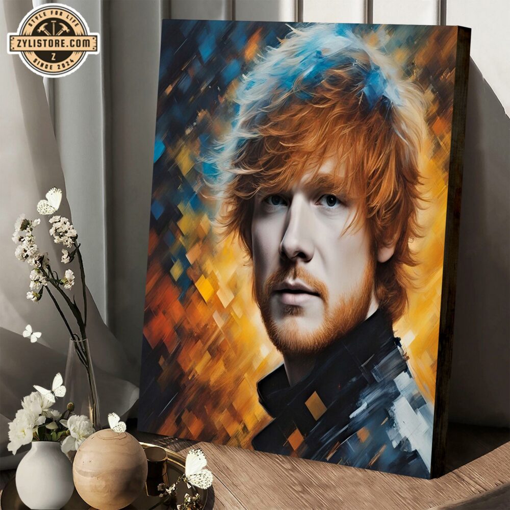 Golden Ed Sheeran Music Poster Canvas