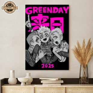 Green Day Music Tour 2025 Poster Canvas