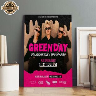 Green Day to play Dubai on 27 January 2025 Poster Canvas