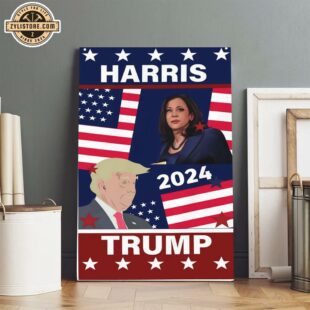 Harris VS Trump America President 2024 Poster Canvas