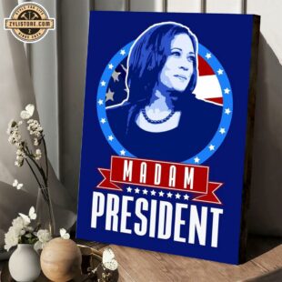 Kamala Harris 2024 Madam President Poster Canvas