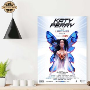 Katy Perry Life Times Tour June 2025 In Australia Schedule Poster Canvas