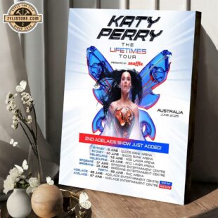 Katy Perry The Lifetimes Tour Australia June 2025 Poster Canvas