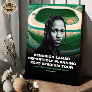 Kendrick Lamar Reportedly Planning 2025 Stadium Tour Poster Canvas