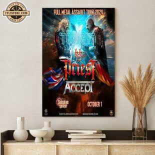 KK's Priest Full Metal Assault Tour 2024 Poster Canvas