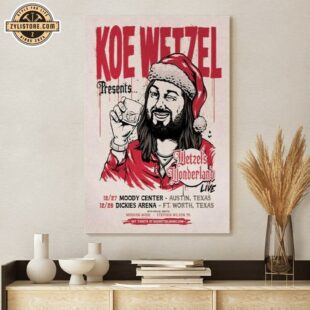 Koe Wetzel Music NYE Show In Texas On Dec 27-28 2024 Poster Canvas