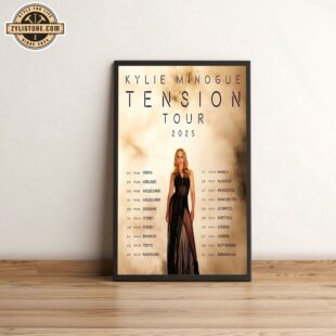 Kylie Minogue Tension Tour 2025 Poster Canvas