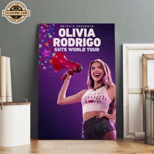 Olivia Rodrigo Guts World Tour 2024 Poster Canvas