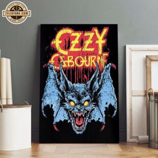 Ozzy Osborne Glowing Eyes Bat Poster Canvas