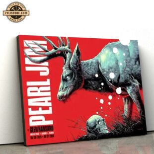 Pearl Jam 2024 Tour Chicago Wrigley Field Poster Canvas