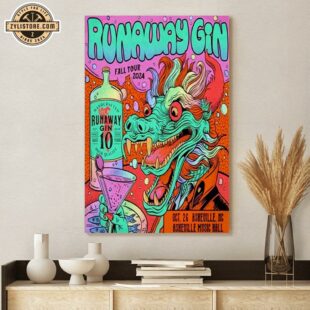 Runaway Gin Asheville Music Hall, October 26 2024 Asheville NC Poster Canvas