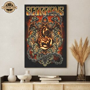 Scorpions Crest in Chains Poster Canvas