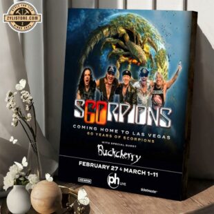 Scorpions To Celebrate 60th Anniversary With Las Vegas Residency In 2025 Poster Canvas