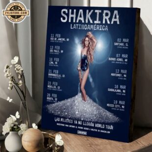 Shakira Las Mujeres Ya No Lloran North America 2025 Tour Poster Canvas