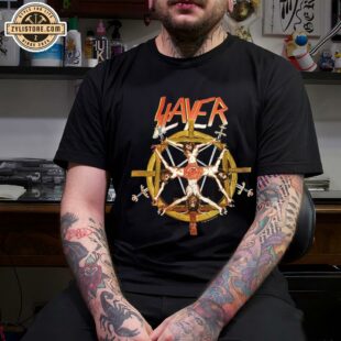 Slayer Crucifixion Wheel Tee Fall Collection 2024 Unisex T-Shirt