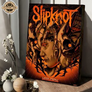 Slipknot Merch Poster For Show In Lima Peru At Costa 21 On October 28 2024 Poster Canvas