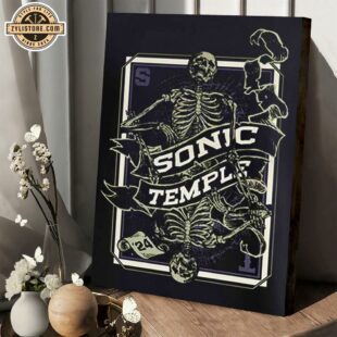 Sonic Temple Festival 2024 Merch Skeleton Poster Canvas