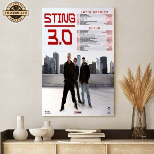 Sting Europe Tour 2025 Music Poster Canvas