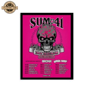 Sum 41 Final European Tour 2024 Poster Canvas