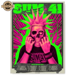 Sum 41 North America Tour 2024 Poster Canvas