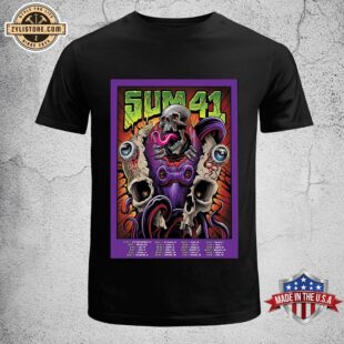 Sum 41 Tour Poster For Europe And UK Tour Of The Setting Sum 2024 Unisex T-Shirt