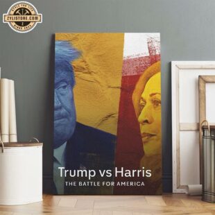 Trump vs. Harris The Battle for America Poster Canvas