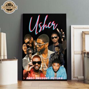 Usher Tour Past Present and Future Music Poster Canvas