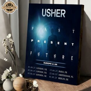 Usher World Tour 2025 Music Poster Canvas