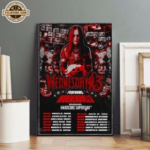 Wednesday 13 Performs Murderdolls Tour 2024 Poster Canvas