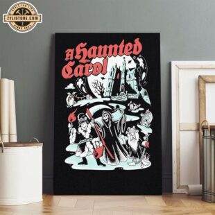 Zach Bryan Reaper Santa A Haunted Carol Christmas Poster Canvas