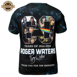 60 Years Of 1964-2024 Roger Waters 2024 All Over Print T-Shirt